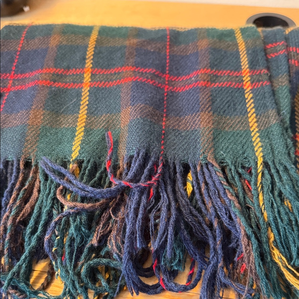 Plaid Fringe Scarf